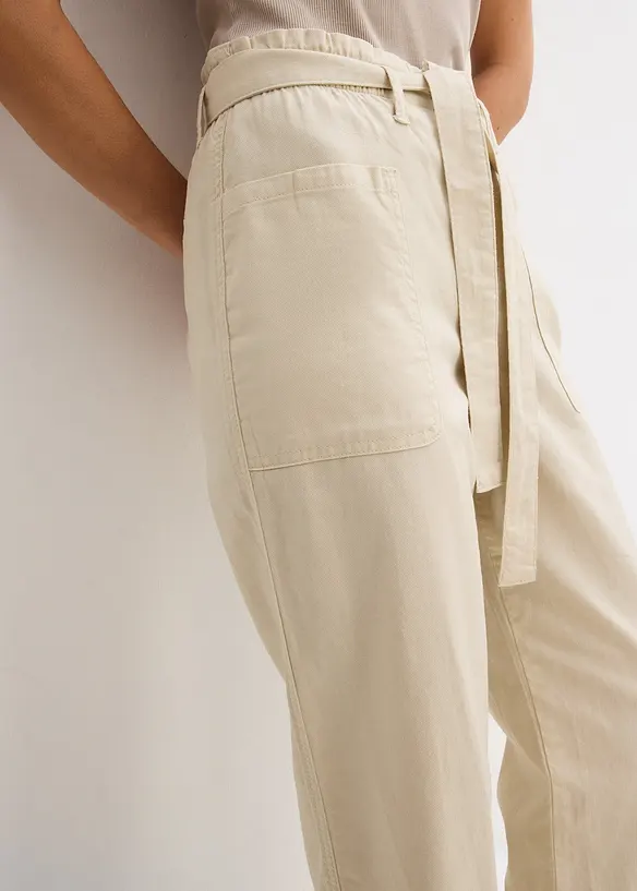 7/8 broek met comfortband van puur katoen, bonprix