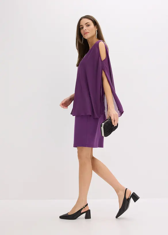 Jurk van chiffon met strass, bonprix