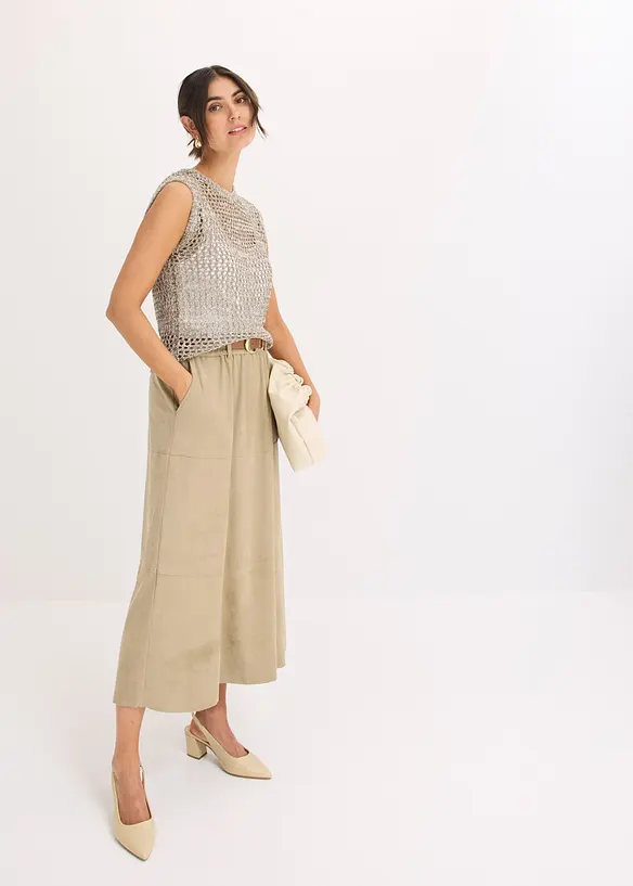 Ajour top met effectgaren, bonprix
