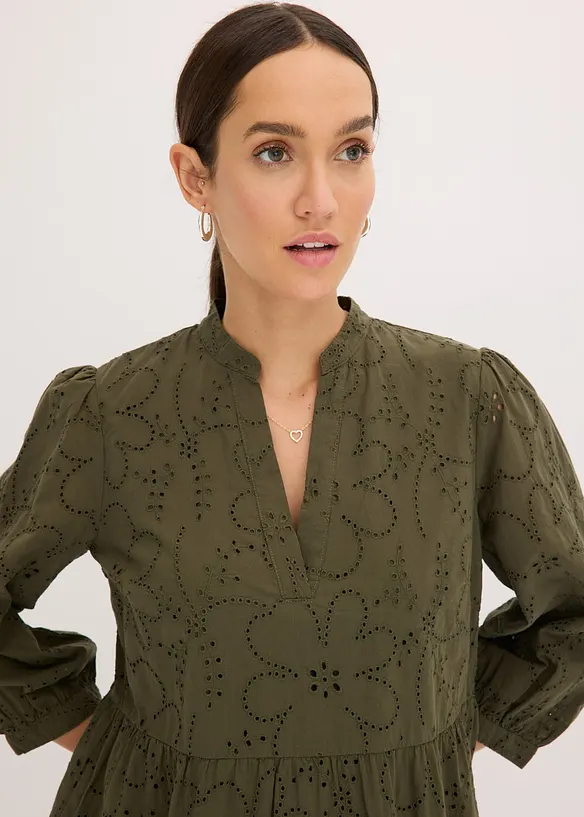 Tuniekjurk met broderie anglaise, bonprix