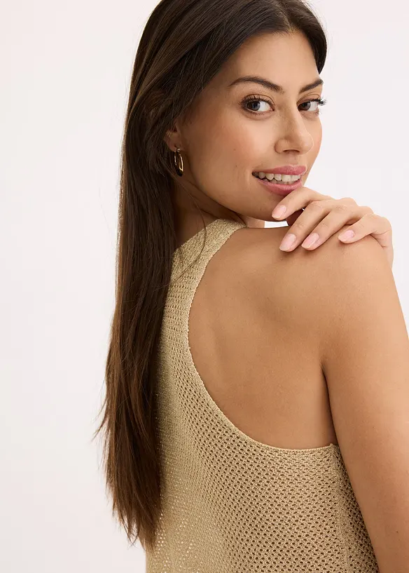 Gebreide top met glitters, bonprix