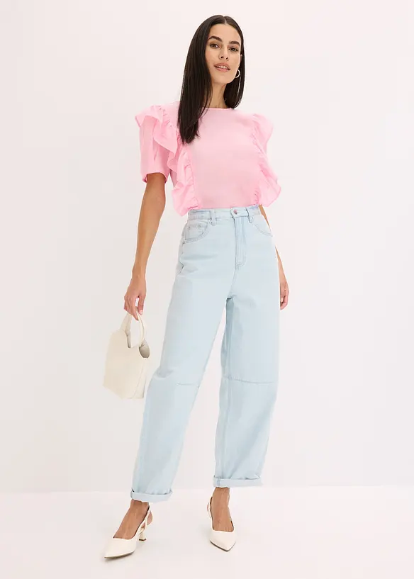 Blouse met volants, bonprix