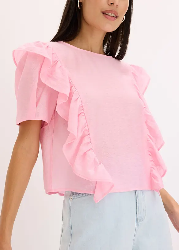 Blouse met volants, bonprix