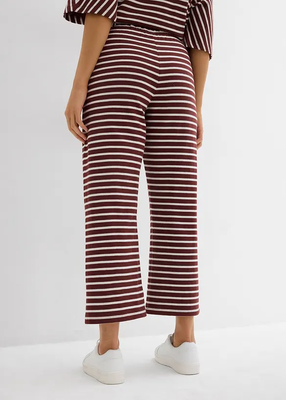 Jersey broek van gestructureerd katoen, bonprix