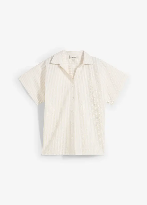 Blouse van seersucker, bonprix