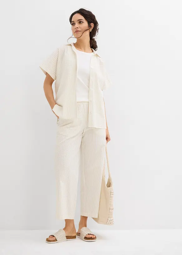 Blouse van seersucker, bonprix