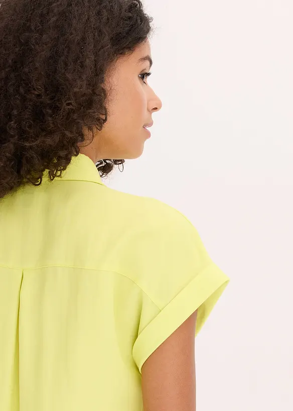 Overhemdblouse van een soepele Lyocellmix, bonprix