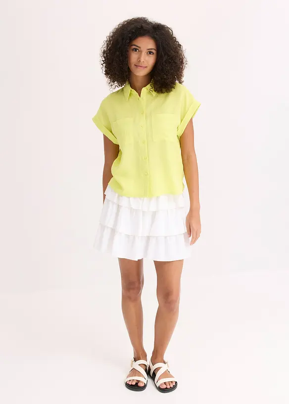 Overhemdblouse van een soepele Lyocellmix, bonprix