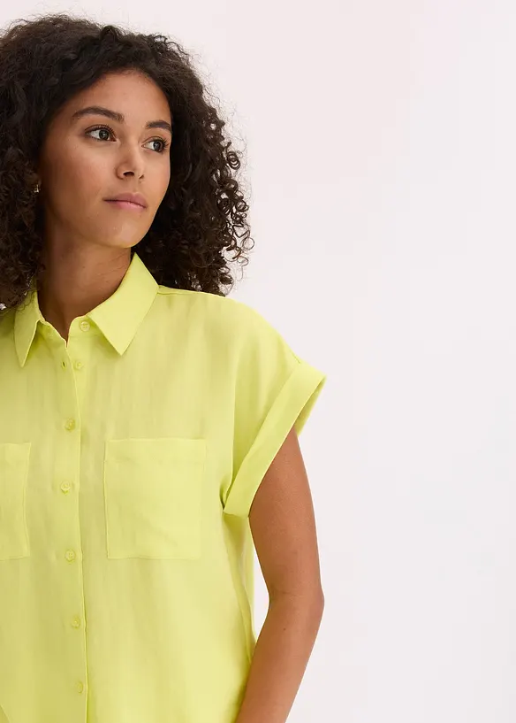 Overhemdblouse van een soepele Lyocellmix, bonprix