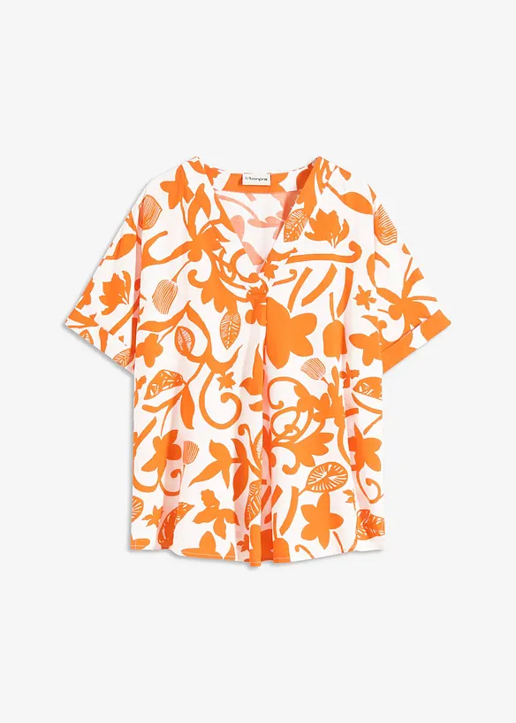 Gedessineerde tuniekblouse van soepele viscose, bonprix