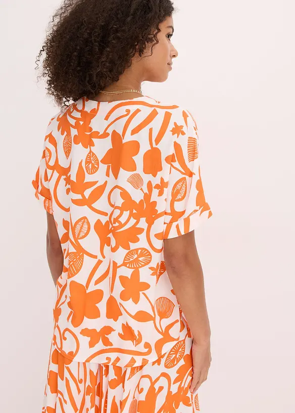 Gedessineerde tuniekblouse van soepele viscose, bonprix