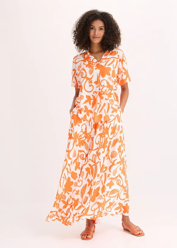 Gedessineerde tuniekblouse van soepele viscose, bonprix