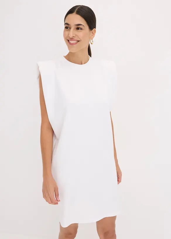 Mini jurk met oversized schouders, bonprix