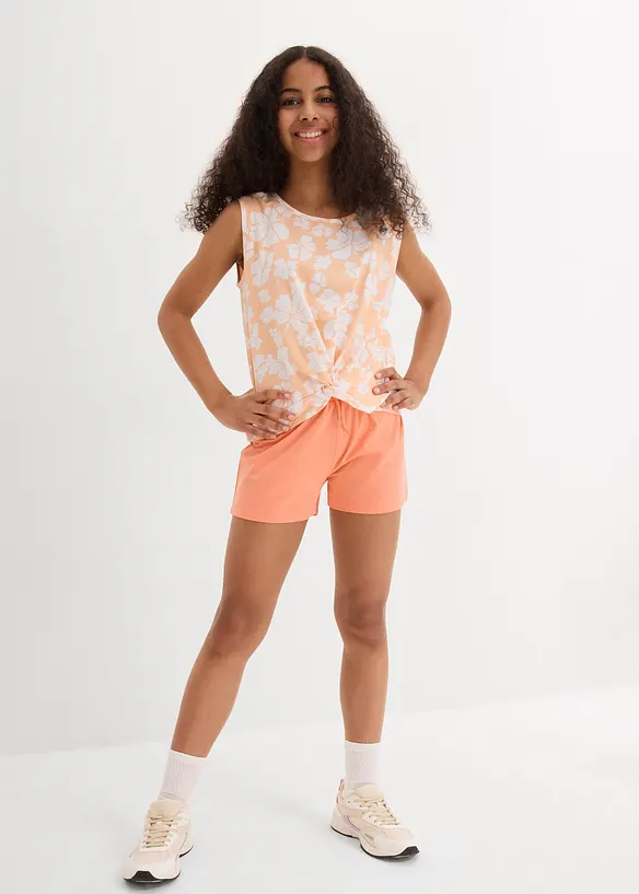 Top en korte broek van een katoenmix (2-dlg. set), bonprix