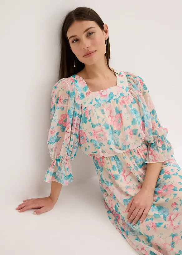Maxi jurk van chiffon, bonprix