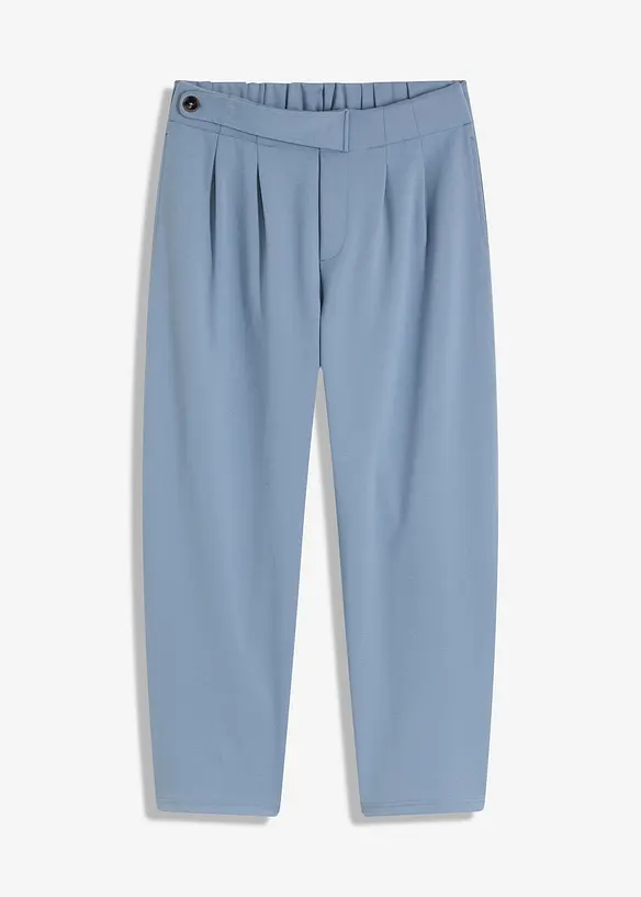Jersey broek met bandplooien, bonprix