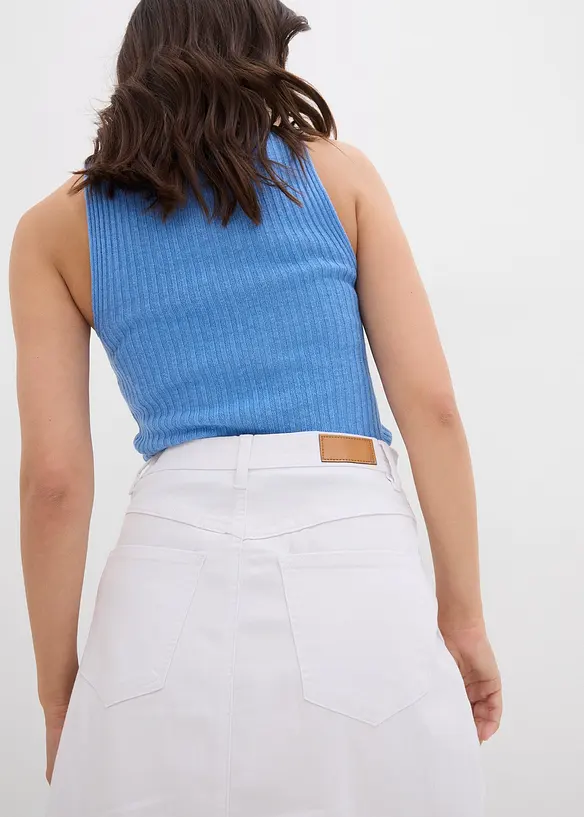 Stretch spijkerrok met high waist, bonprix