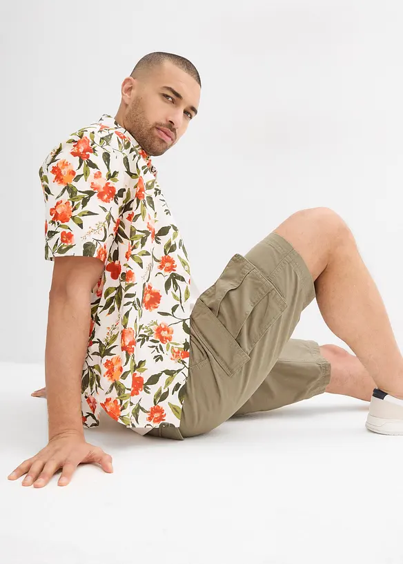 Cargo bermuda van katoen, relaxed fit, bonprix