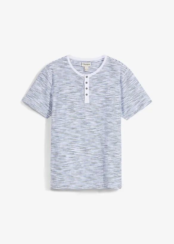 Henley shirt van puur katoen, korte mouw, bonprix