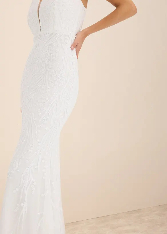 Trouwjurk met paillettenborduursel, bonprix