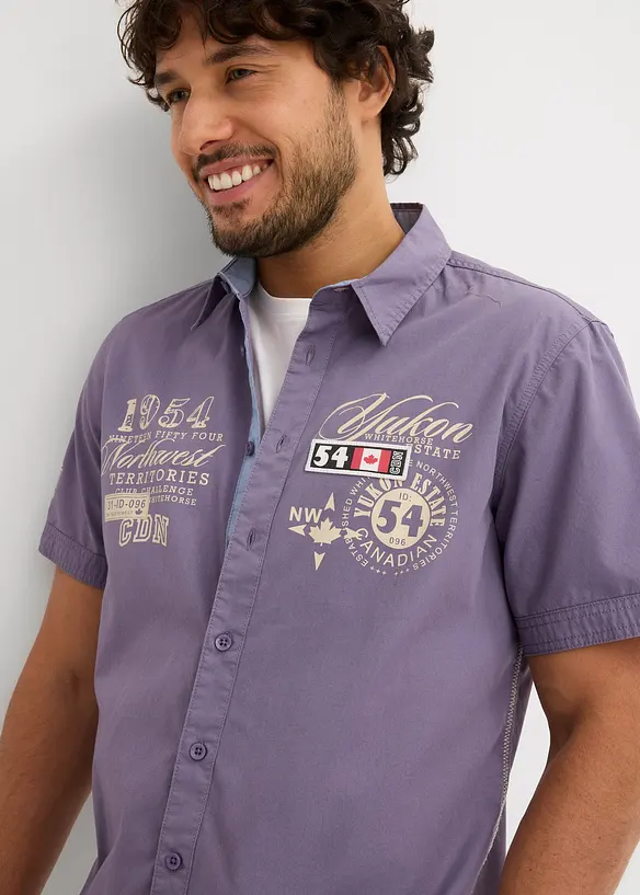 Overhemd met print slim fit, bonprix