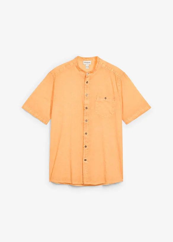 Overhemd in washed out look met korte mouwen, bonprix
