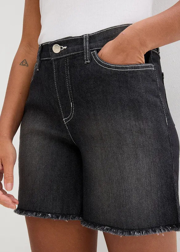 Stretch jeans short, mid waist, bonprix