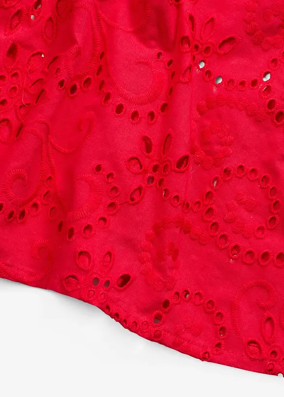 Blousejurk met broderie anglaise borduurwerk, van puur katoen, bonprix
