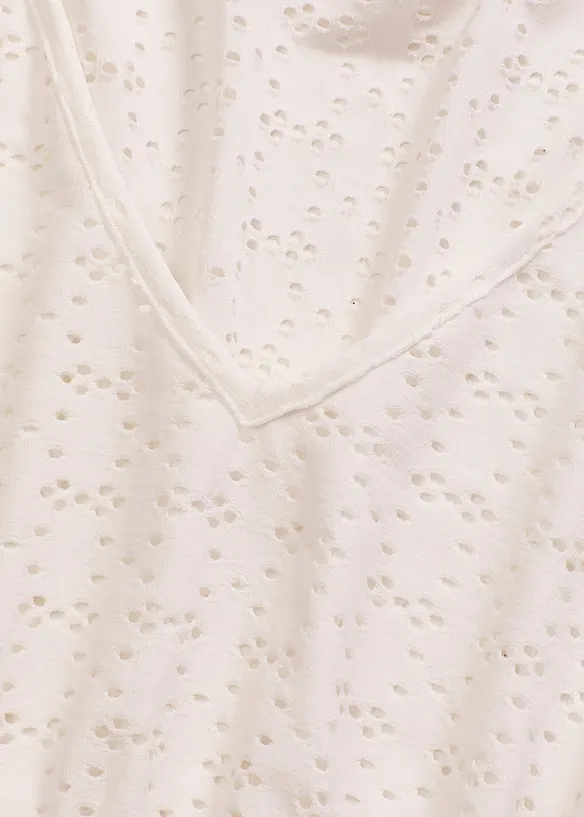 Shirt met broderie anglaise, bonprix