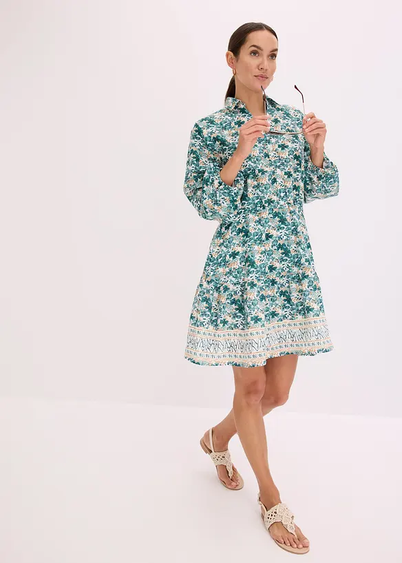 Jurk in linnen look, bonprix