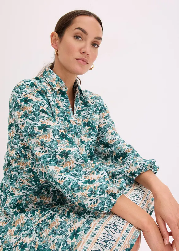 Jurk in linnen look, bonprix