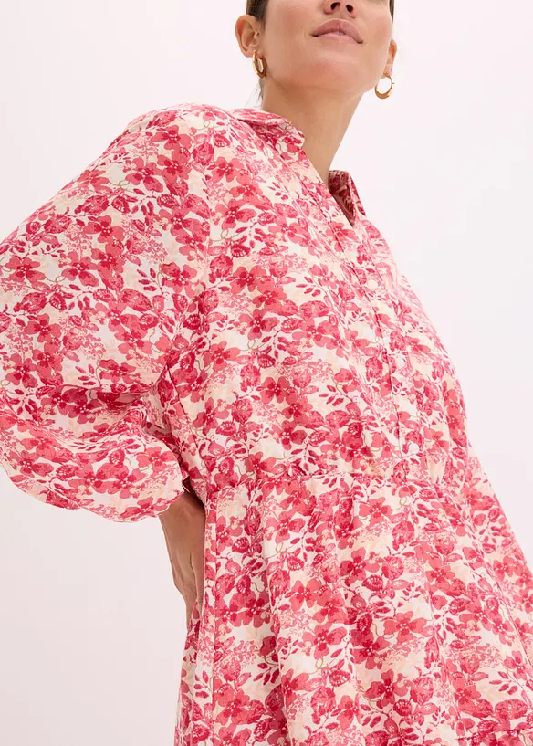 Jurk in linnen look, bonprix
