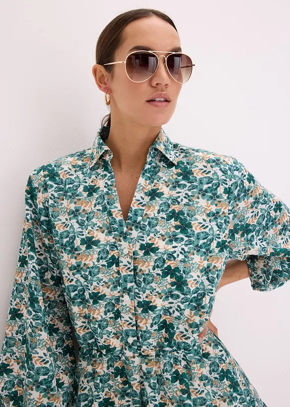 Jurk in linnen look, bonprix