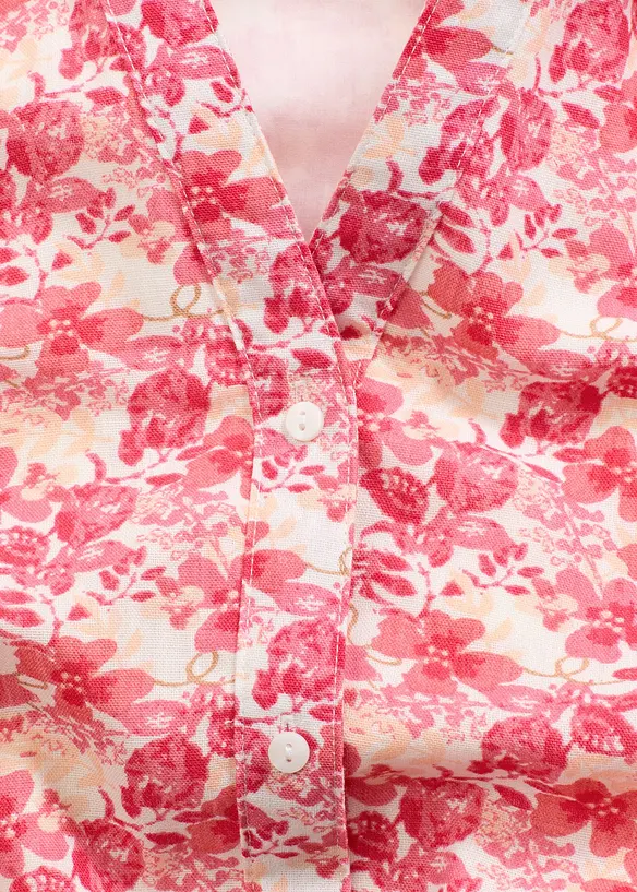 Jurk in linnen look, bonprix