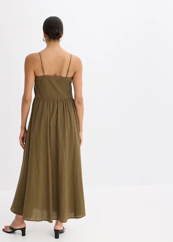 Maxi jurk met versiering in de vorm van oogjes, bonprix