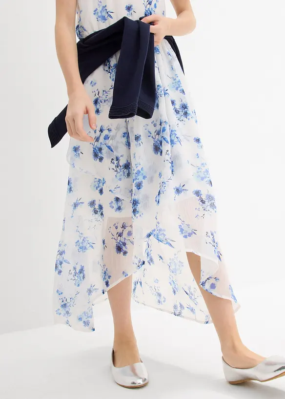 Chiffon jurk van gestructureerde crinkle, bonprix