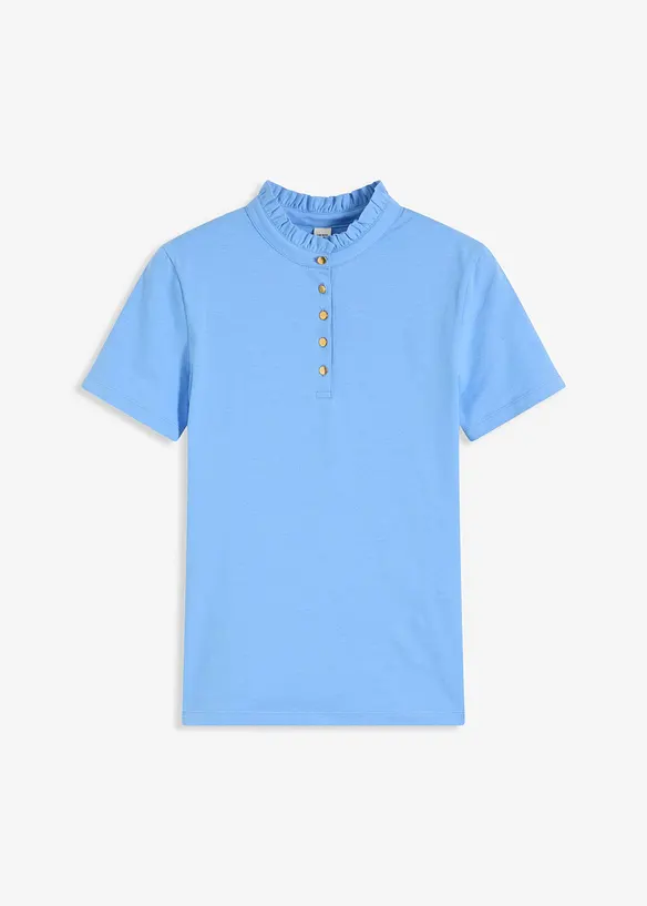 Katoenen shirt met ruches, bonprix