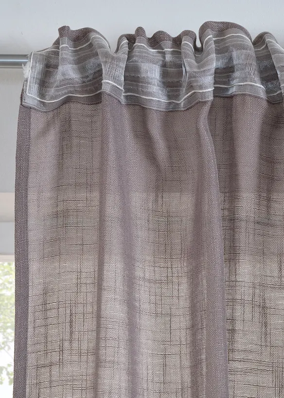 Gordijn in linnenlook normaal en extra breed (set van 1), bonprix