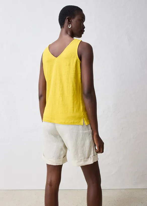 Linnen tanktop, bonprix