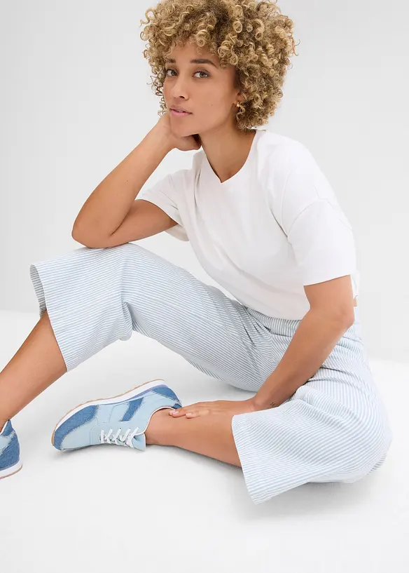 Twill broek met een comfortabele band, bonprix