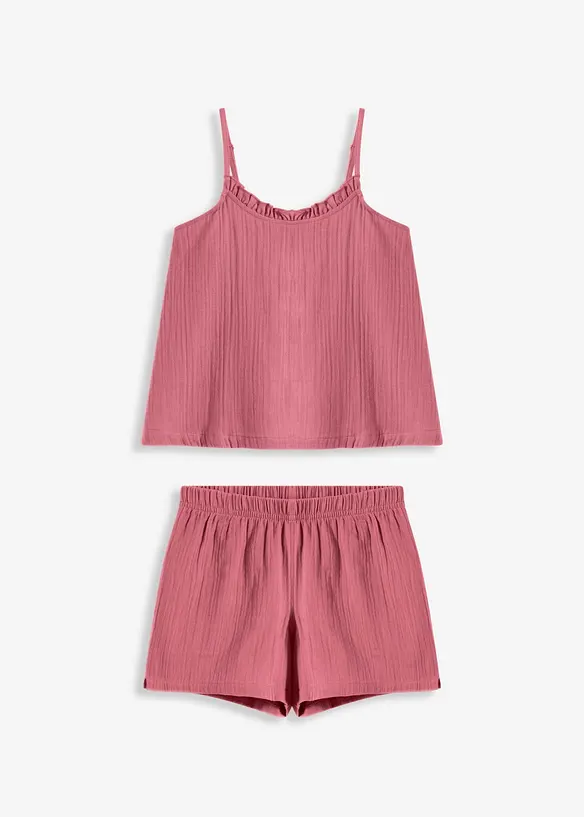 Shortama van mousseline met spaghettibandjes, bonprix