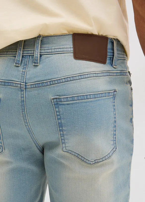Stretch jeans bermuda met verstevigd kruis, regular fit, bonprix