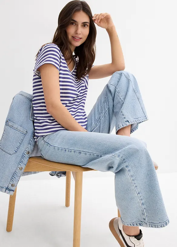 T-shirt, gestreept, bonprix