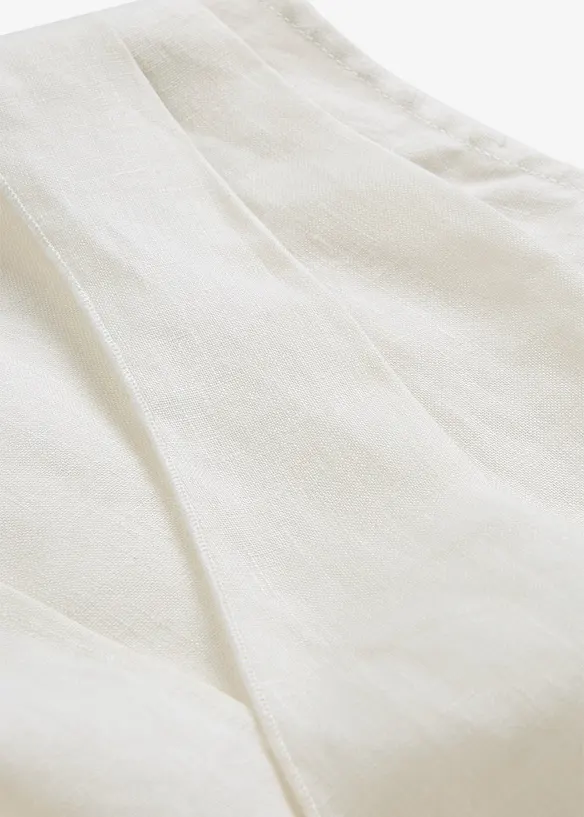 Linnen blousetop in wikkellook, bonprix