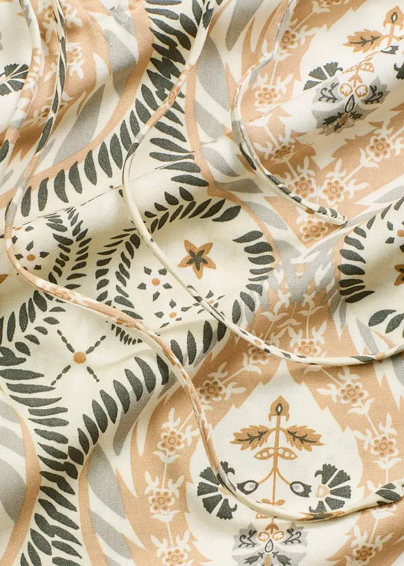 Gedessineerde kaftan jurk van vloeiende viscose, bonprix