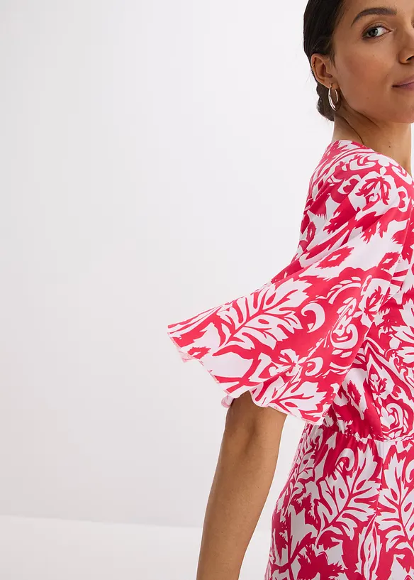 Gedessineerde jersey jurk, bonprix