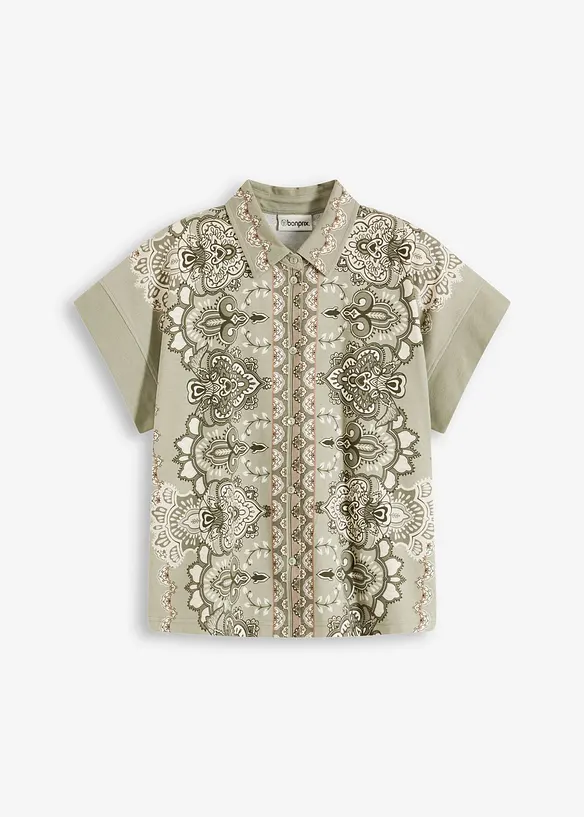 Oversized shirt met paisley motief, bonprix