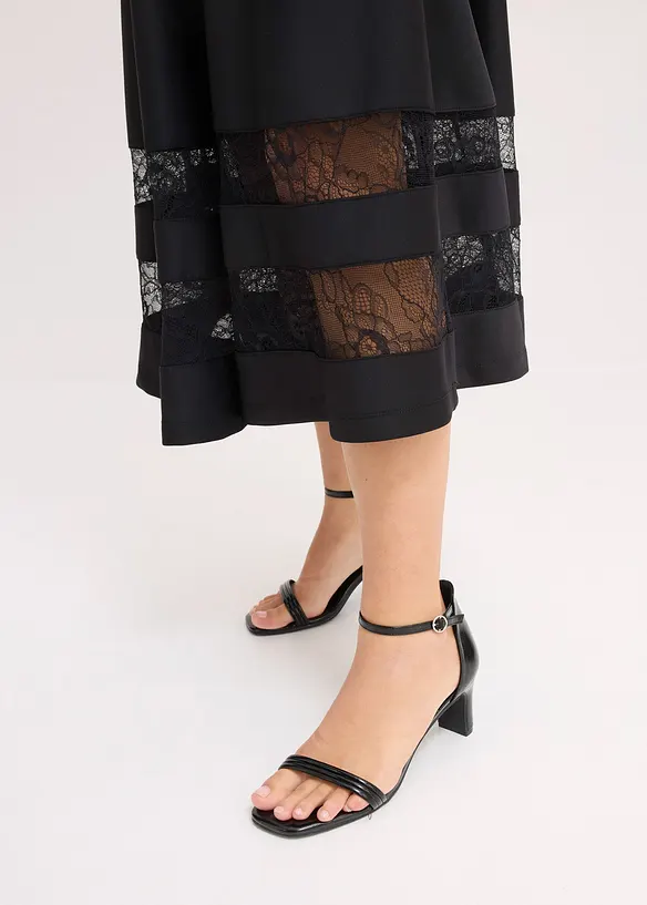 Carmen jurk met kant en riem, bonprix
