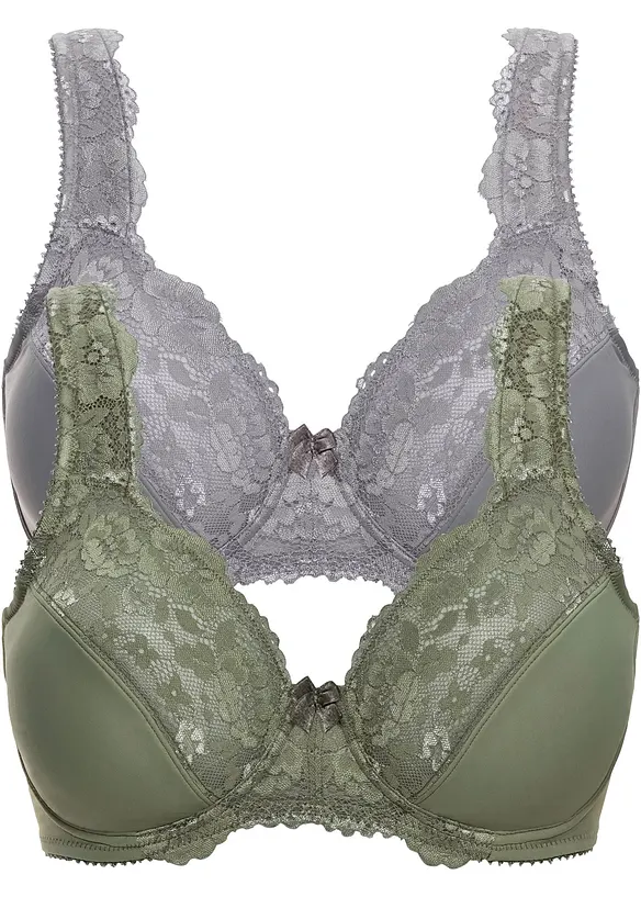 Minimizer bh met gewatteerde bandjes (set van 2), bonprix