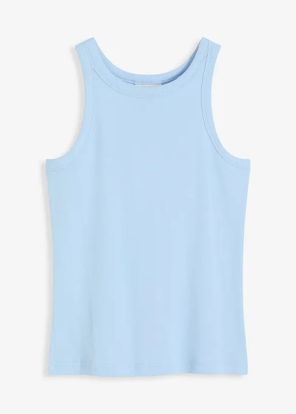 Geribde tanktop van biologisch katoen, bonprix